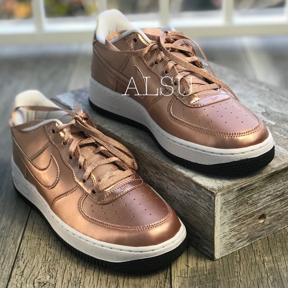 NWT Nike Air Force 1 SE GS Bronze W - Picture 2 of 8